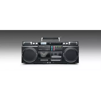 MUSE Boombox M-380 GB melns — 80W, CD, kasete, Bluetooth, FM