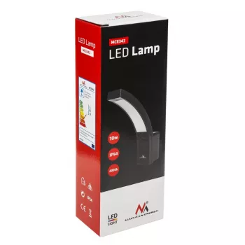Sienas lampa MACLEAN MCE343 LED moderns dizains, āra fasādes gaismeklis, modelis MCE343 B