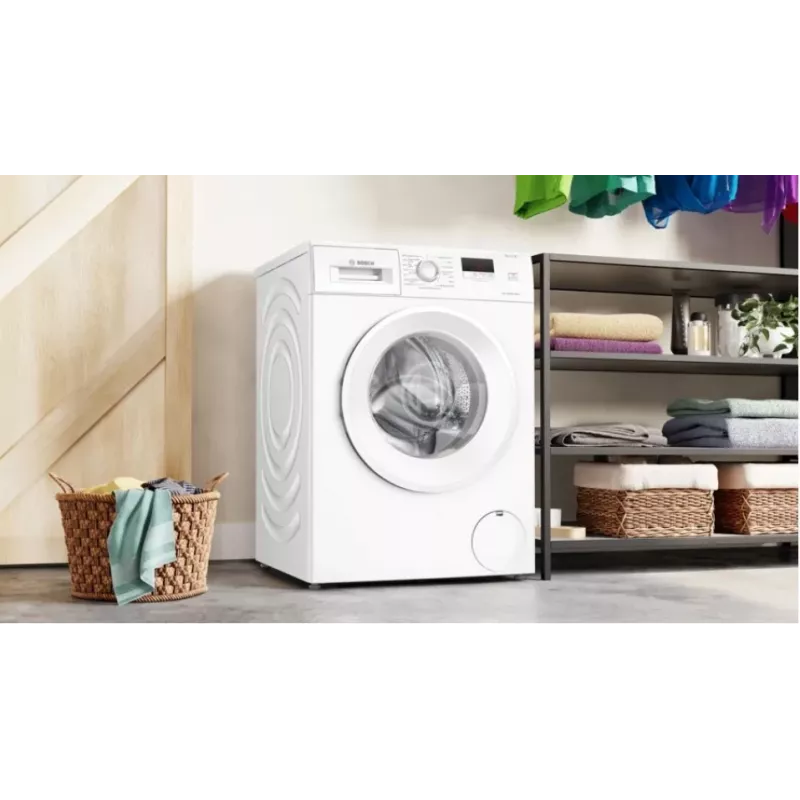 Veļas mazgājamā mašīna Bosch WGE02201PL — 8 kg, 1200 RPM, 55 L cilindrs, LED displejs, invertors