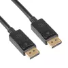 Akyga AK-AV-10 DisplayPort kabelis, spraudnis–spraudnis, zeltīti spraudņi, 1,8 m, melns
