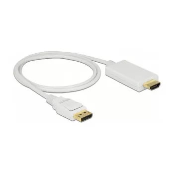 Video kabeļa adapteris DeLOCK 83817 1m DisplayPort–HDMI balts