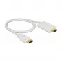 Video kabeļa adapteris DeLOCK 83817 1m DisplayPort–HDMI balts