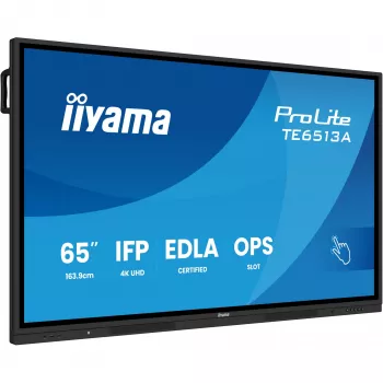 iiyama TE6513A-B1AG interaktīvais displejs 163,8 cm (64,5 inch) 4K Ultra HD skārienekrāns Android 14 EDLA