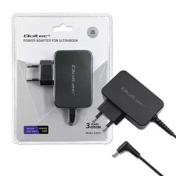 Qoltec 51032 45W barošanas bloks klēpjdatoram, melns, iekštelpām