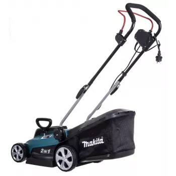 Makita ELM3320 zāles pļāvējs, aizmugures pļāvējs, melns/tirkīzs, AC