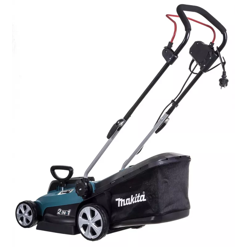 Makita ELM3320 zāles pļāvējs, aizmugures pļāvējs, melns/tirkīzs, AC