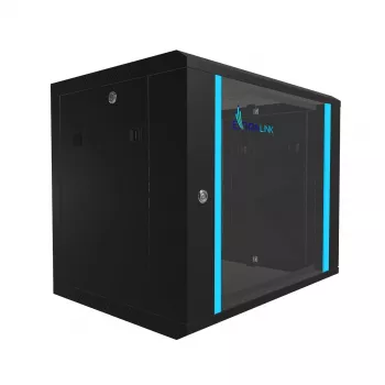 Pie sienas montējams skapis Extralink Rackmount 9U 600x450 Melns