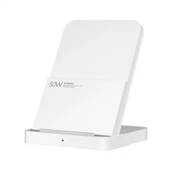 Bezvadu viedtālruņa lādētājs Xiaomi BHR7560GL 50 W AC iekštelpu ātrās uzlādes statīvs balts