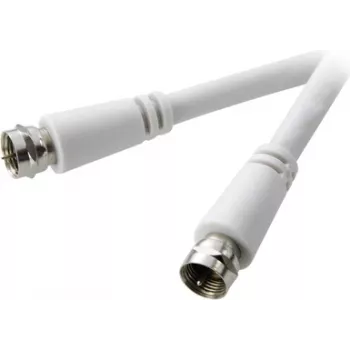 SpeaKa Professional SAT savienojuma kabelis [1x F-Spraudnis - 1x F-Spraudnis] 3 m 90 dB Balts (SP-7870004)