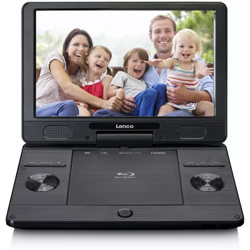 Lenco BRP-1150BK - Portatīvais Blu-ray atskaņotājs ar 11,5 collu displeju, melns