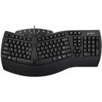 Perixx PERIBOARD-512 US Black ergonomiskā USB tastatūra