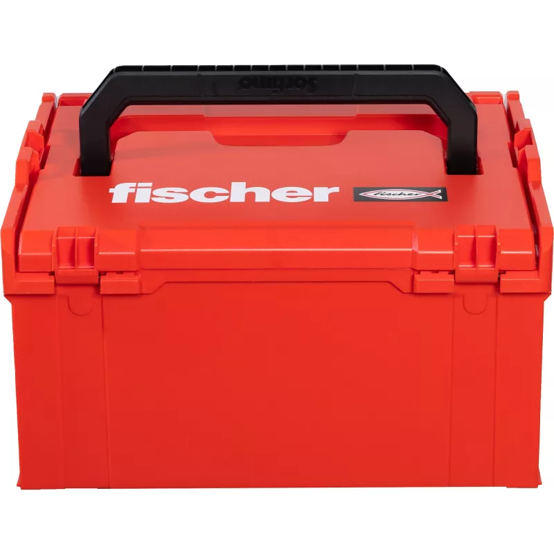 Instrumentu kaste FISCHER L-BOXX FLB 238 tukša, sarkana/melna, modulāra uzglabāšanas kaste