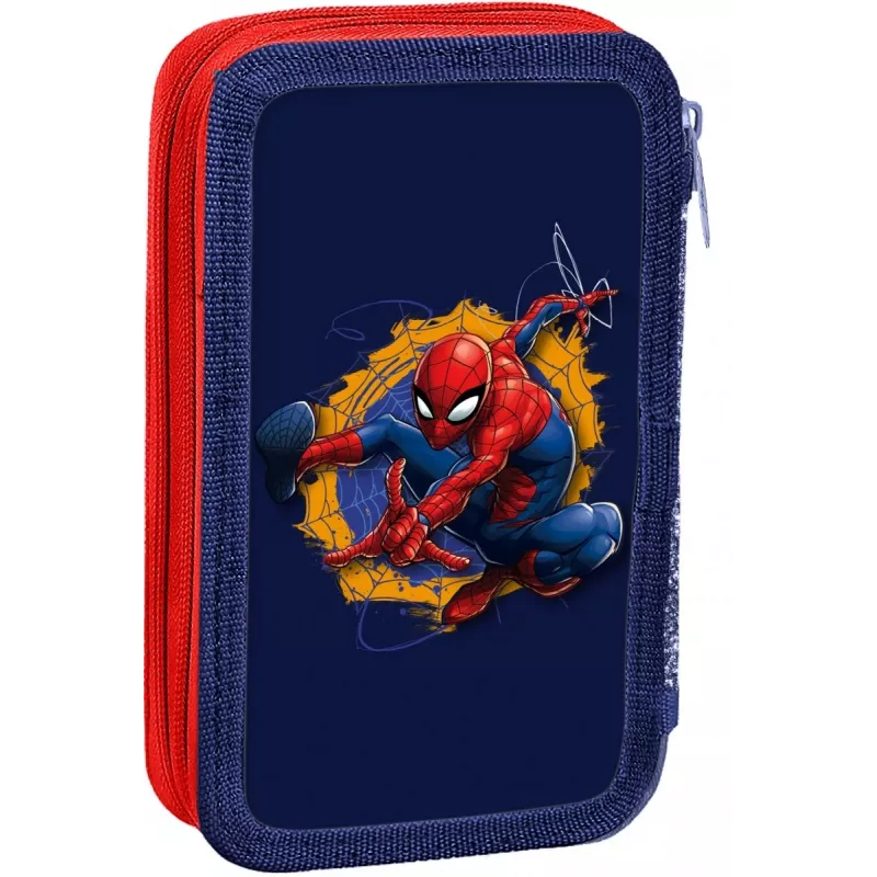 Penālis Kids Euroswan ar 2 rāvējslēdzējiem un aksesuāriem Spiderman sarkans-zils