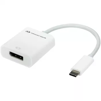 USB-C uz DisplayPort adapteris, balts, 11 cm