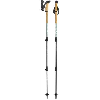 Pārgājienu nūjas Leki Makalu Lite regulējamas 90–125 cm, pelēkzaļa