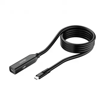 Pagarinošais kabelis Unitek U1335ABK01 USB-C vīrietis uz sievieti, 10 Gbps, 5 m, melns