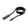 Pagarinošais kabelis Unitek U1335ABK01 USB-C vīrietis uz sievieti, 10 Gbps, 5 m, melns