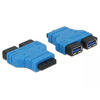 USB 3.0 iekšējais adapteris DeLOCK 65670, melns/zils