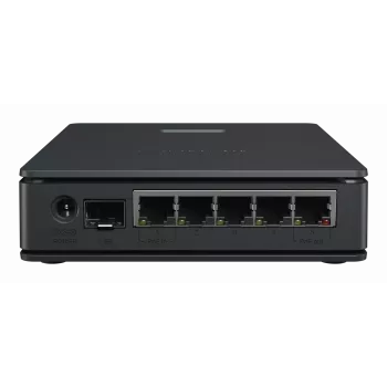 MikroTik hAP ax S — divjoslu Wi-Fi 6 maršrutētājs, 2.4/5 GHz, 1800 Mbit/s, 5x Ethernet (tai skaitā 2.5G SFP), PoE, melns