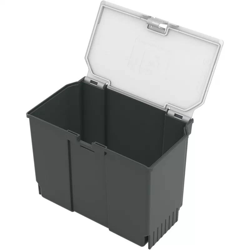 Uzglabāšanas kaste Bosch SystemBox taisnstūra polipropilēns 176×105×133 mm Melna/Pelēka