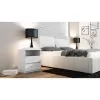 Topeshop M1 BIEL MAT nightstand/Naktsskapītis 2 atvilktne(s) balts
