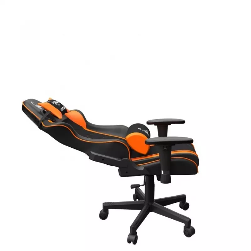 Spēļu krēsls GEMBIRD GC-SCORPION-04X melns-oranžs ergonomisks, regulējams, ar augstu atzveltni