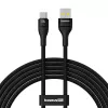 Baseus Flash 2 USB A uz USB C ātrās uzlādes kabelis 2 m 100 W Melns