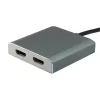 Equip 133464 MST adapteris no USB-C uz 2x HDMI (ligzdas), USB 3.2 Gen 1, 4096x2160 @30 Hz, 15 cm
