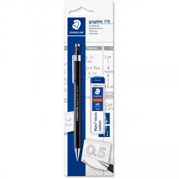 Grafīta zīmulis Staedtler 7785ABK25D HB sešstūrains melns/sudrabs, 1 gab.