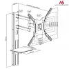 TV stiprinājums Maclean MC-772 55 collu Melns