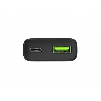 Strāvas adapteris NATEC Ribera NUC-2377 — 1×USB-A, 1×USB-C, 3 A kopējā izeja