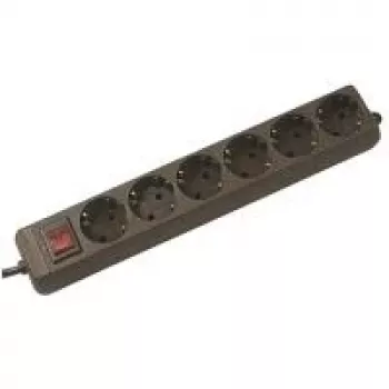 Strāvas sadalītājs Bachmann Selly Black 6 kontaktligzdas 1.5m