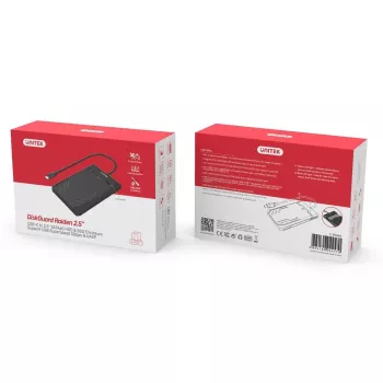 Unitek Y-3036A DiskGuard Raiden — ārējais korpuss 2.5 collu SATA III HDD/SSD ar USB-C