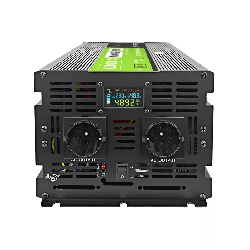 Green Cell INVGC48P5000LCD invertors 48V 5000W/10000W, tīrs sinusa vilnis, LCD ekrāns