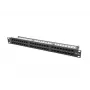Patch panel LANBERG PPU5-1048-B 1U, 48 porti Cat5e, melns, 445×102×44.5 mm