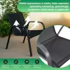 Extralink Black Forest dārza mēbeļu komplekts, Textilene divi krēsli + melns galds