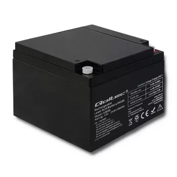 Qoltec 53036 AGM akumulators | 12V | 24Ah | max 360A