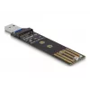 DeLOCK Kombinētais pārveidotājs M.2 NVMe PCIe vai SATA SSD USB 3.2 Gen 2 Melns