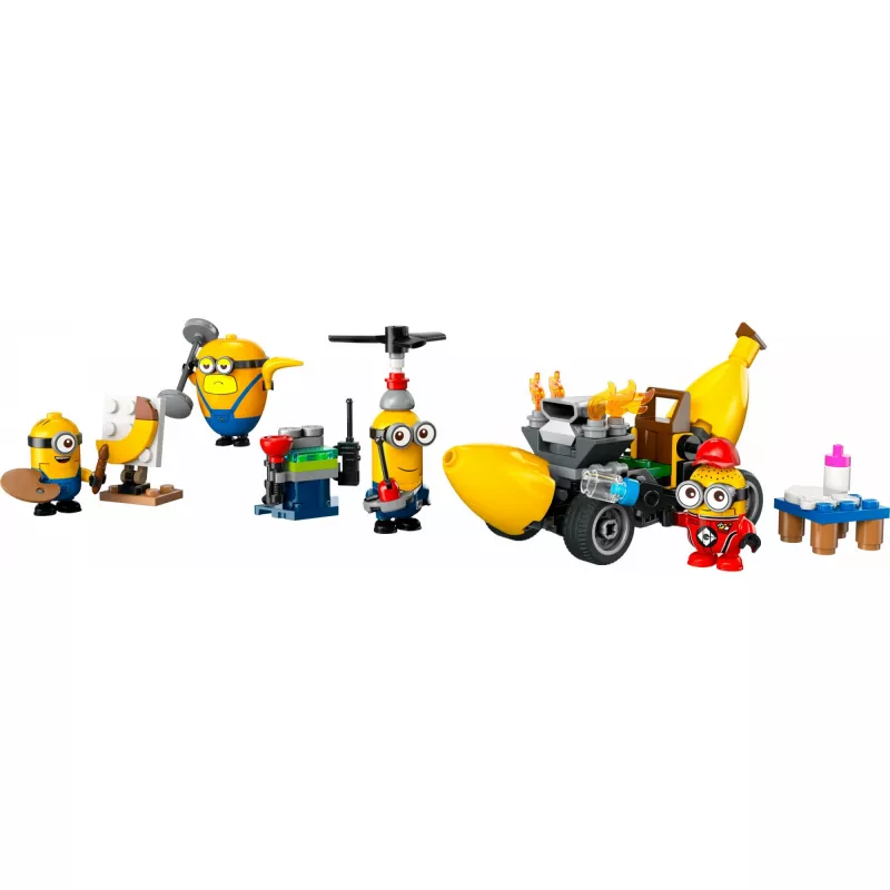 LEGO Despicable Me Minions un Banānu Auto Rotaļlietu Komplekts Bērniem no 6 Gadiem