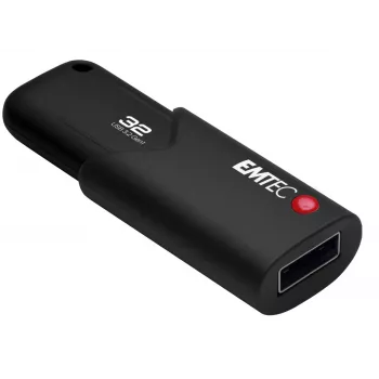 USB zibatmiņa EMTEC B120 Click Secure 32 GB USB Type-A 3.2 Gen 2 (3.1 Gen 2) Melna