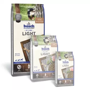 Sausā suņu barība Bosch LIGHT 12.5 kg — pieaugušiem suņiem, vistas gaļa, 20% olbaltumvielas, 6% tauki, locītavu atbalsts, veterinārā diēta