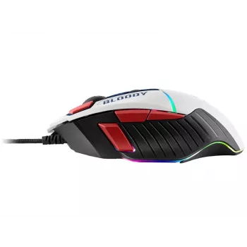 Gaming pele A4Tech Bloody W95Max USB – labā roka, balta, 12000 DPI, 1 ms, 250 ips, 125/2000 Hz