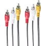 ShiverPeaks BS90024-5 5m 3 x RCA video kabeļa adapteris