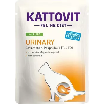 KATTOVIT Feline Diet Urinary Turkey - mitrā barība kaķiem - 85g