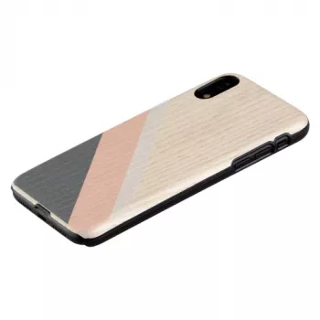 Korpuss iPhone XR – man and wood, rozā apvalks ar melniem akcentiem
