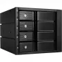SilverStone SST-FS304-12G ārējais 3.5 collu korpuss, 4 nodalījumi - melns