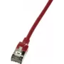 Tīkla kabelis LogiLink Slim U/FTP CQ9024S RJ-45 Cat6a 0,5 m Sarkans