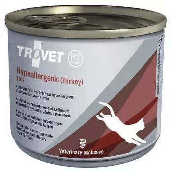 TROVET Hypoallergenic TRD ar tītaru - mitrā barība kaķiem - 200g