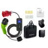 Qoltec Mobilais EV Auto Lādētājs Regulējams 2in1 Type2 | 7kW | 230V | CEE 3 PIN | Wi-Fi | LCD | Pārnēsājams | Wallbox | 5m