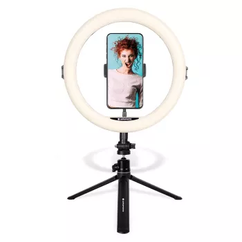 Agfa Arl11 11 collu LED gredzena gaisma ar statīvu un tālvadības pulti